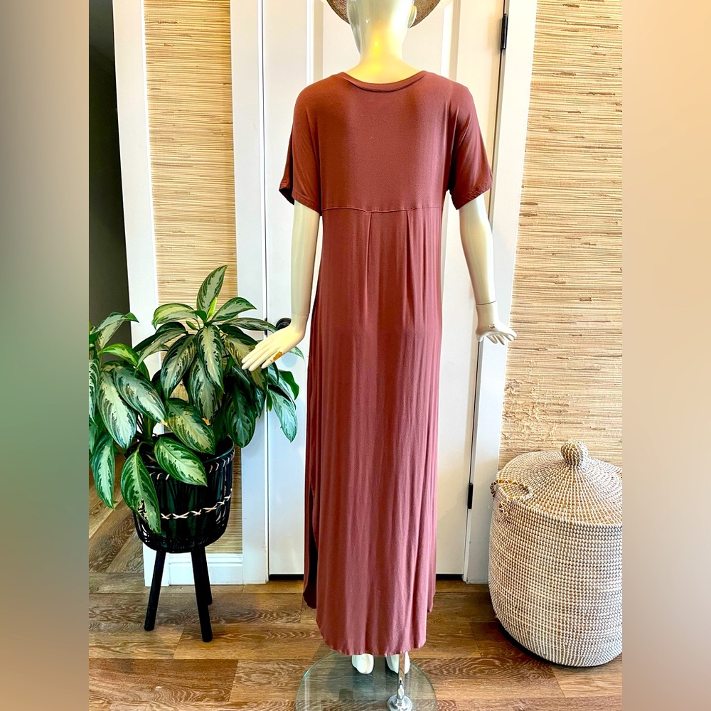 Maxi Brown T-shirt Dress - Picture 2 of 2